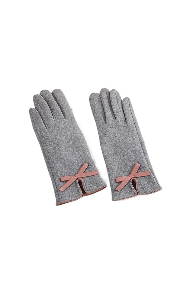 QLSWZC Gants Hiver Femme Chaud Gants dextérieur à nœud Papillon à la Mode Simple en Hiver, Gants Chauds à écran Tactile à Ci