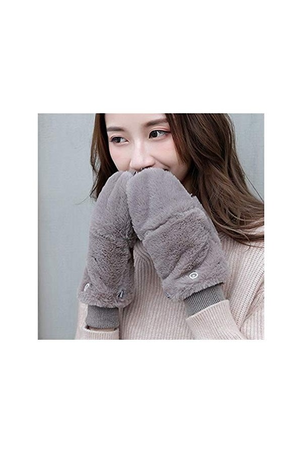 YUNGYE Hiver Femmes Chaudes Gants Moufles Color : Pink, Size : Free Size 