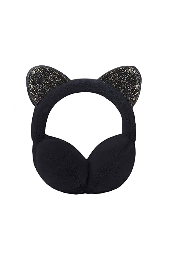 Cache-oreilles réglable en fausse fourrure de renard - Cache-oreilles en peluche épaisse - Chaud - Pour lhiver - Pour garçon