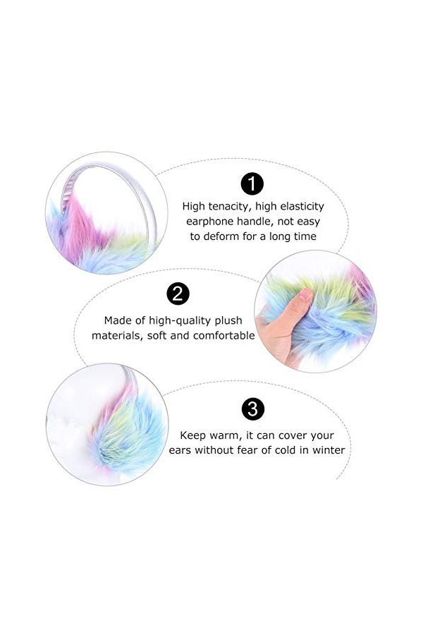 SOIMISS Cache-oreilles vert Hiver Chaud Moelleux Cache-oreilles pour Femmes Filles Noël en plein air Cache-oreilles, vert, 17