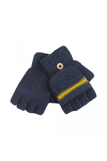 LYLY Gants Enfants Mitaines rayé Finger moitié Gants Mitaines en Tricot dhiver Doux Unisexe de Base Filles Garçons Guantes A