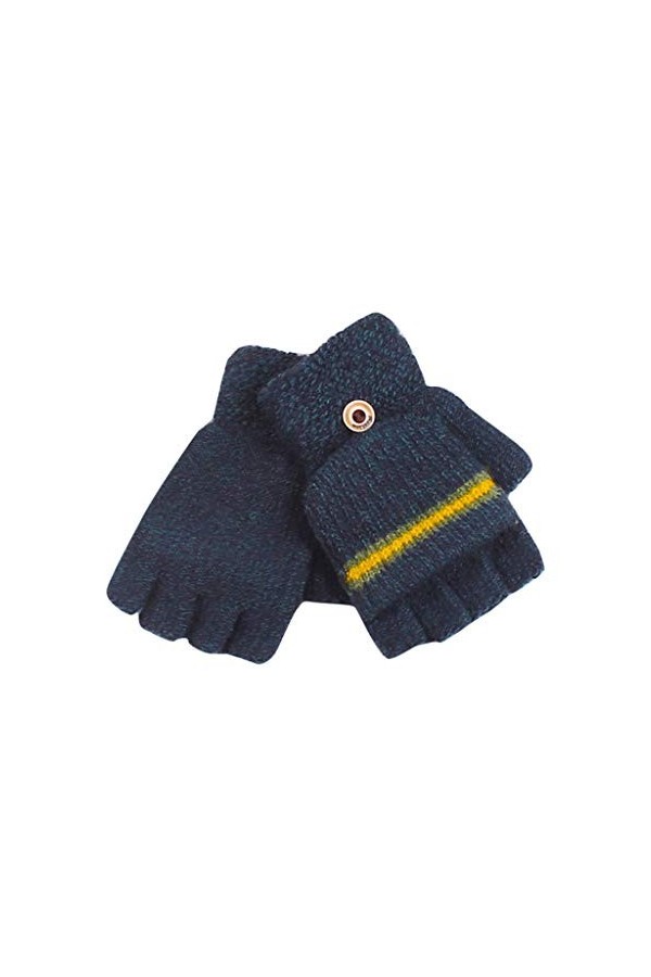 LYLY Gants Enfants Mitaines rayé Finger moitié Gants Mitaines en Tricot dhiver Doux Unisexe de Base Filles Garçons Guantes A