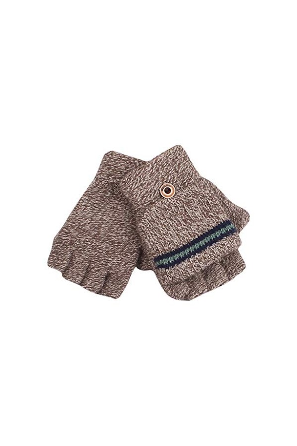 LYLY Gants Enfants Mitaines rayé Finger moitié Gants Mitaines en Tricot dhiver Doux Unisexe de Base Filles Garçons Guantes A