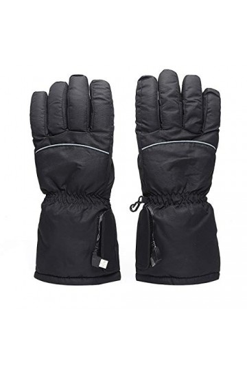 Mizily Convertisseur thermique Mitaines avec motif torsadé Gants Boîte à piles Interface USB Gants chauffants pour homme et f