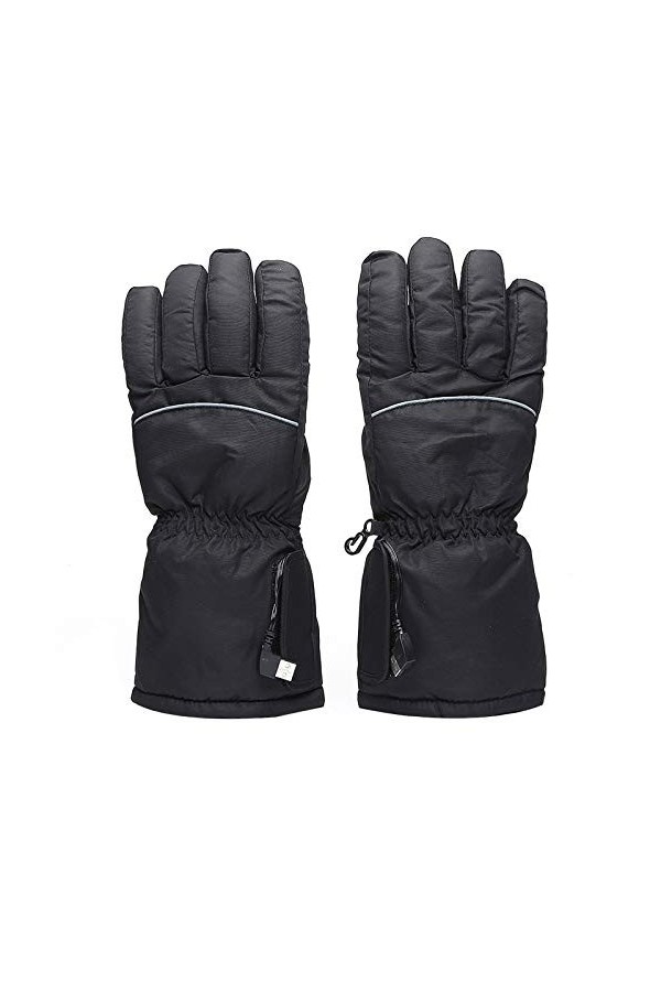 Mizily Convertisseur thermique Mitaines avec motif torsadé Gants Boîte à piles Interface USB Gants chauffants pour homme et f