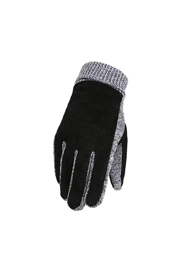 L.HPT Gants Chauds Gants en Peau de Porc Couleur extérieure Chaud Épaississement Plus Couleur: Brun 