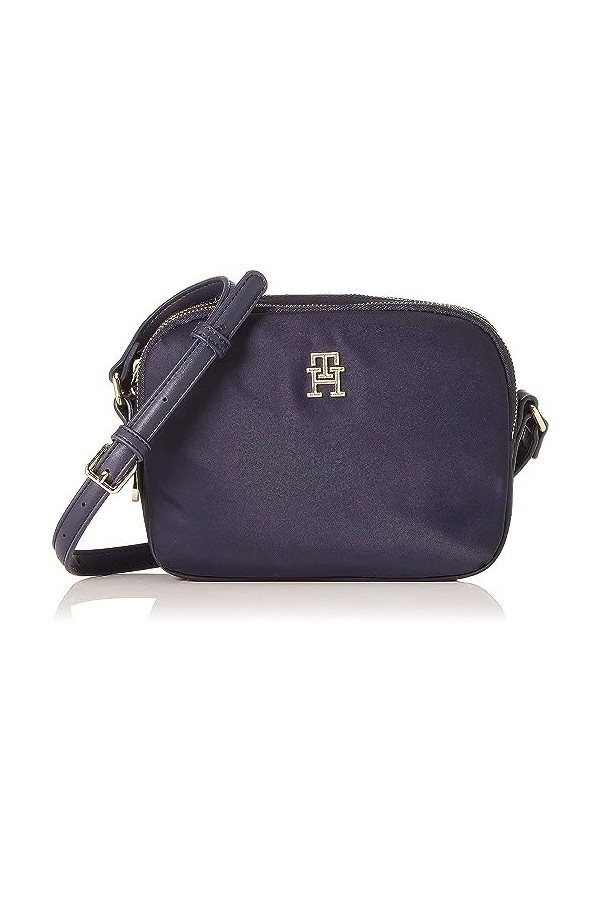 Tommy Hilfiger Sac Bandoulière Femme Poppy Crossover Petit Modèle, Bleu Space Blue , Taille Unique