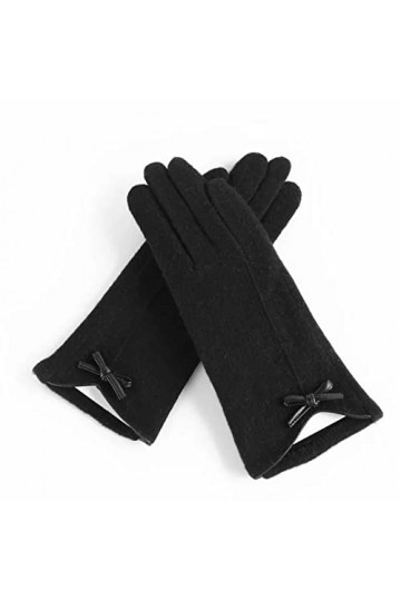 Femme Gants Gants DHiver Pour Femmes Gants À Écran Tactile Chauds Noirs