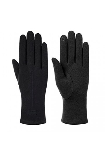 Gants DHiver Gants Femme Warm Riding Gants Tactiles Noir Taille Libre