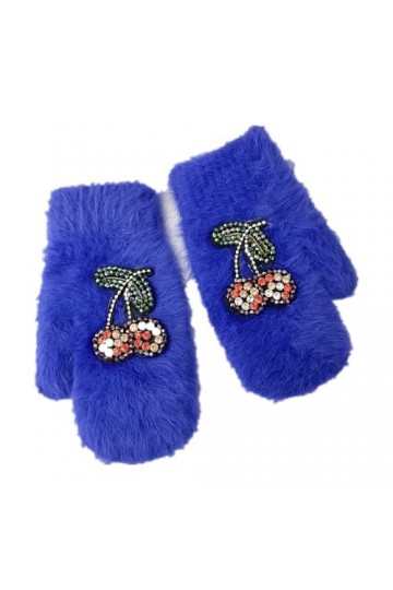 Femme En Gants DHiver Gants Faits À La Main Pour Dames DAutomne Et DHiver Mitaines Chaudes DExtérieur Bleu