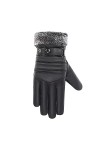 Femme Gants Gants En Cuir Pour Hommes Hiver Coupe-Vent Et Chaleur Avec Épaississement Velours Écran Tactile Sports De Plein A