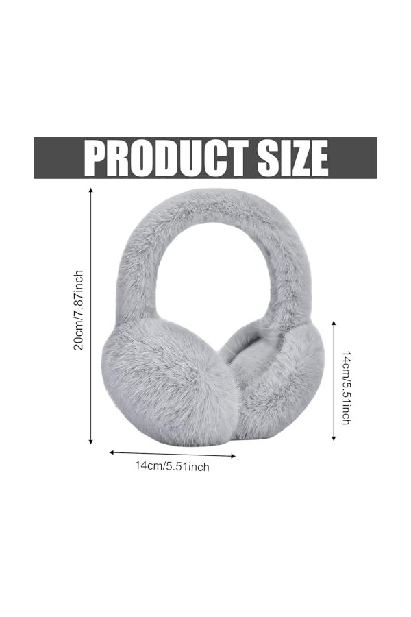 Lot de 2 cache-oreilles en polaire épaisse - Cache-oreilles unisexes pliables - Lavables - Doux pour la peau - Pour le ski et