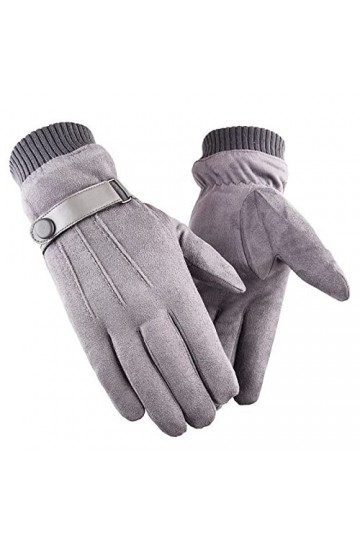 Plus Chaud Gants Les Gants pour Hommes en Daim Chaud dhiver Et La Chaleur Épaissie en Velours Peuvent Faire du Ski À Écran T