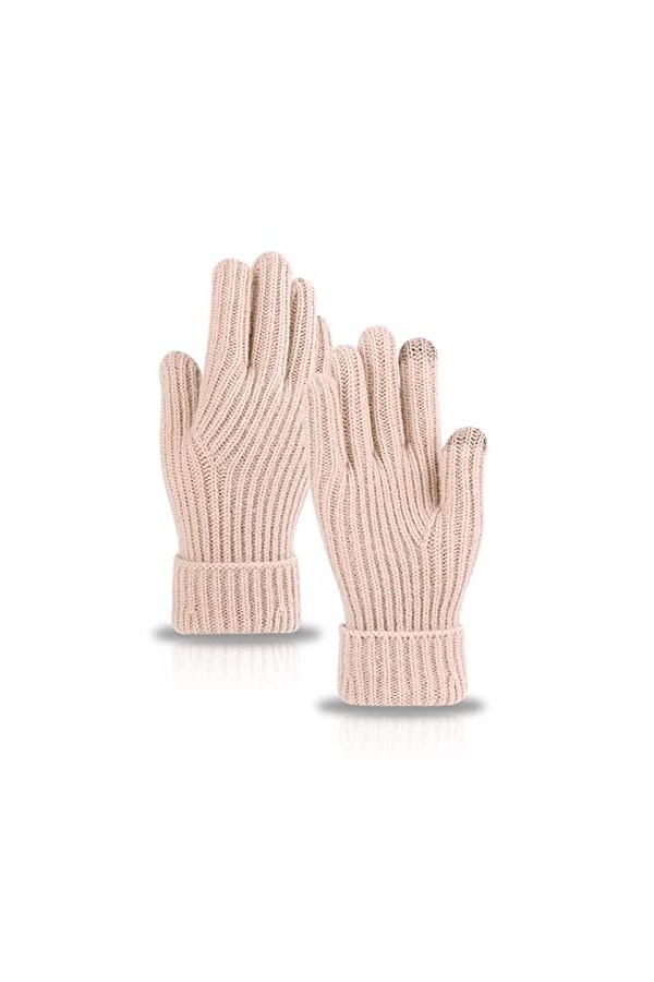 CABTRA Gants Chauds Tricotés Épaissis Doux Gants De Dame