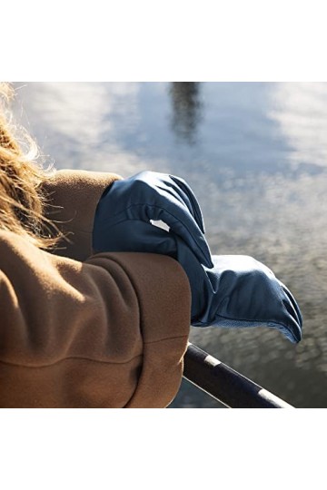 Navaris Gant tactile femme - Paire de gants en cuir agneau avec doublure cachemire pour écran tactile téléphone - Différentes