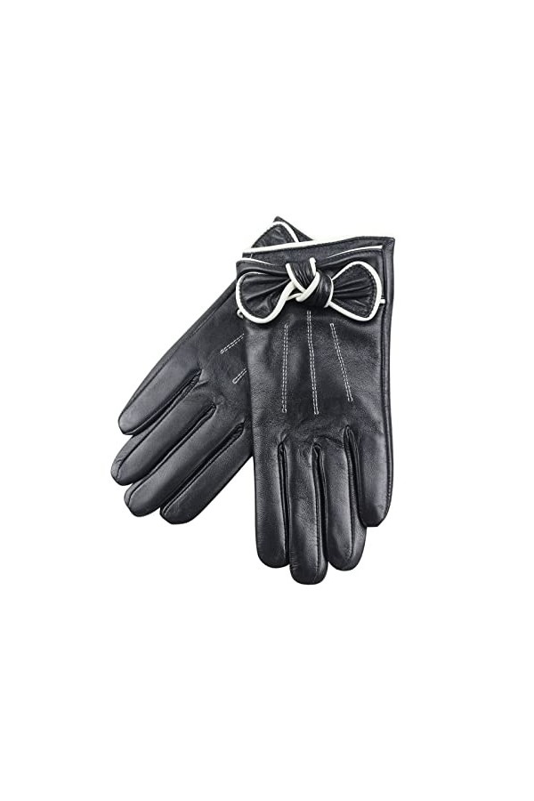 Gants chauds en velours dautomne en cuir pour écran Gants dhiver pour femme Moufles convertibles A, taille unique 