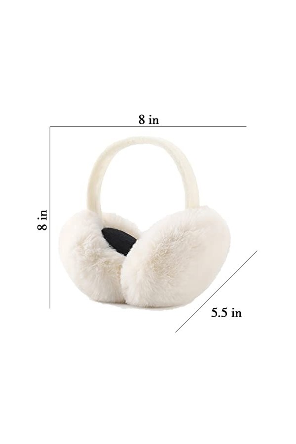 IHCEMIH Cache-oreilles pour Femme Accessoires dHiver Peluche Moelleux Pliable Thermique pour lExtérieur Ski Course Oreilles