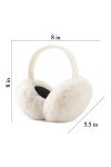 IHCEMIH Cache-oreilles pour Femme Accessoires dHiver Peluche Moelleux Pliable Thermique pour lExtérieur Ski Course Oreilles