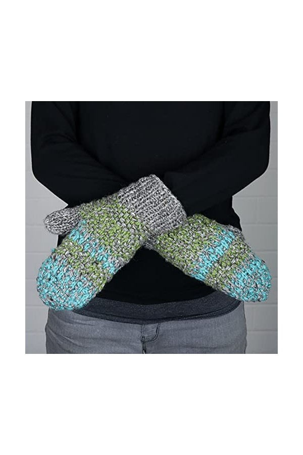 Freak Scene Moufles - Gants tricotés - Laine - turquoise-vert