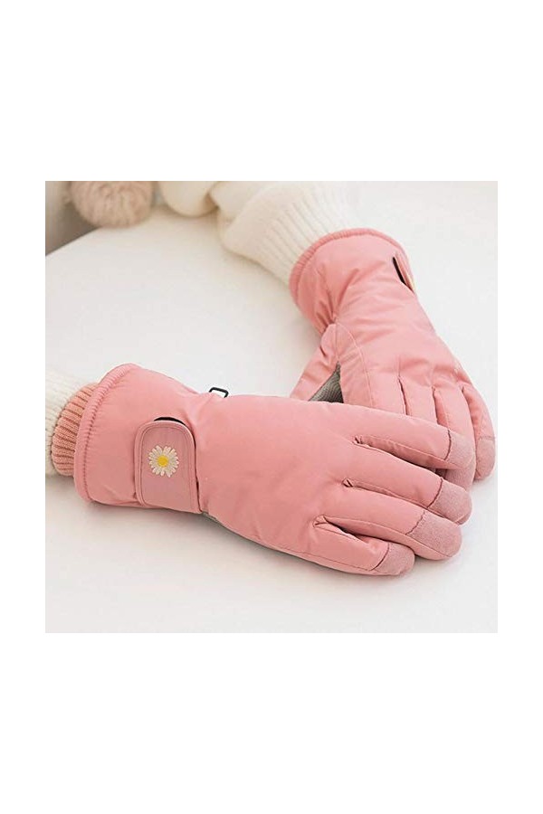 LUOXUEFEI Gants Gants De Ski Chauds pour Femmes dhiver Doigts Complets Moufles Antidérapantes Imperméables Filles Épaisses p
