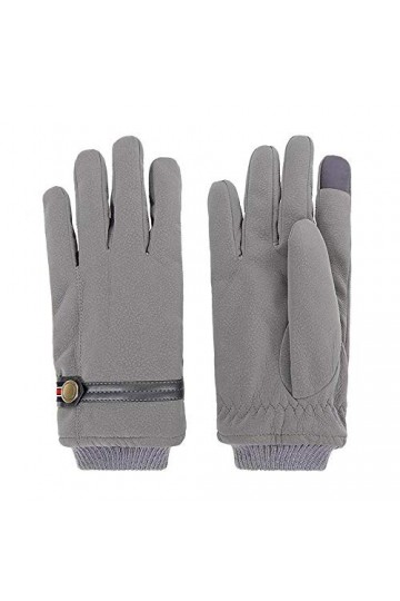 RFEGEF Femme Gants dhiver,Gants À Écran Tactile Gants Antidérapants DExtérieur en PU pour Hommes Gris Dames Doux Coupe-Vent