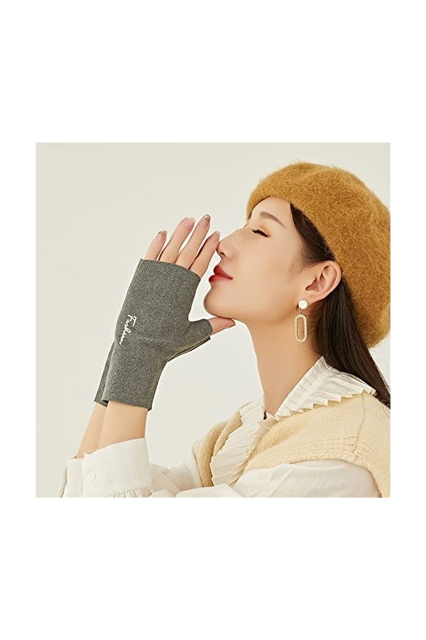 Yannaky Gants dhiver Gants Chauds Dames Velours dhiver Épaississement Automne-A2