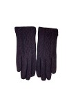 Liyinco Gants dhiver en Peluche pour Femmes, Gants tricotés de Couleur Unie à Motif torsadé, Gants dhiver Chauds en Velours