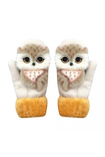NOTRYA Mitaines danimaux Mignons, Gants Chauds dhiver pour Femmes, Gants tricotés en Peluche danimaux, Gants en Peluche à 