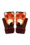 NOTRYA Mitaines danimaux Mignons, Gants Chauds dhiver pour Femmes, Gants tricotés en Peluche danimaux, Gants en Peluche à 