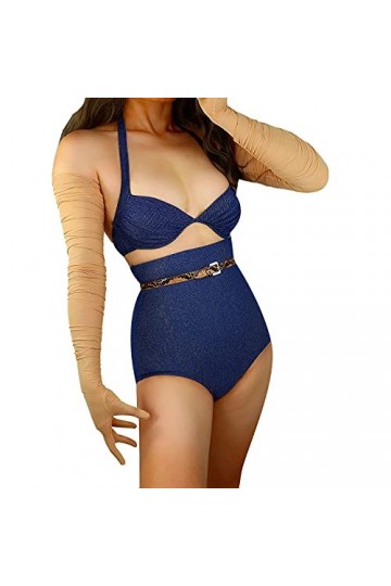 DooWay Gants en tulle super longs pour femme avec manches froncées en maille extensible pour écran tactile Protection solaire