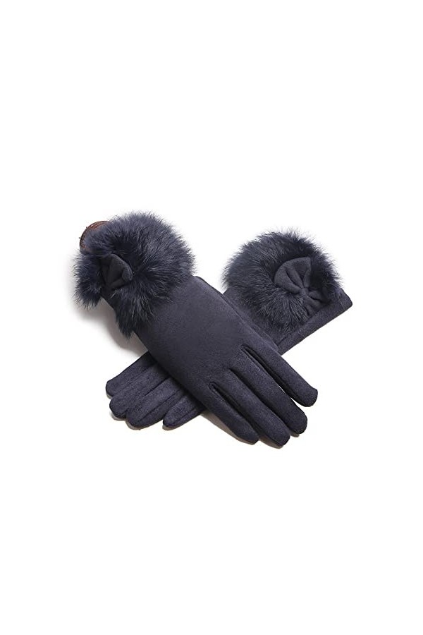 Gants Coupe Vent Gants en Daim Femme Automne Et Hiver Épaissis Froid Et Chaud Gants DExtérieur À Écran Tactile Marron