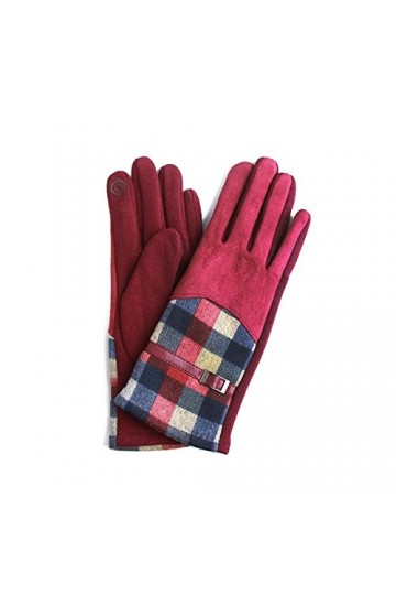 Femme Gants Gants DHiver Pour Femmes Gants DÉquitation Gants Chauds Écran Tactile Rouge Taille Libre