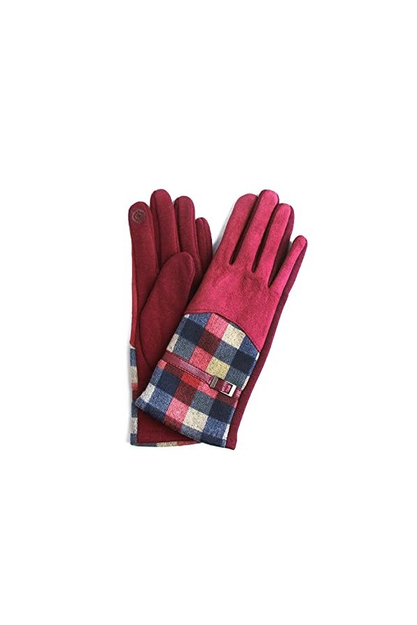 Femme Gants Gants DHiver Pour Femmes Gants DÉquitation Gants Chauds Écran Tactile Rouge Taille Libre