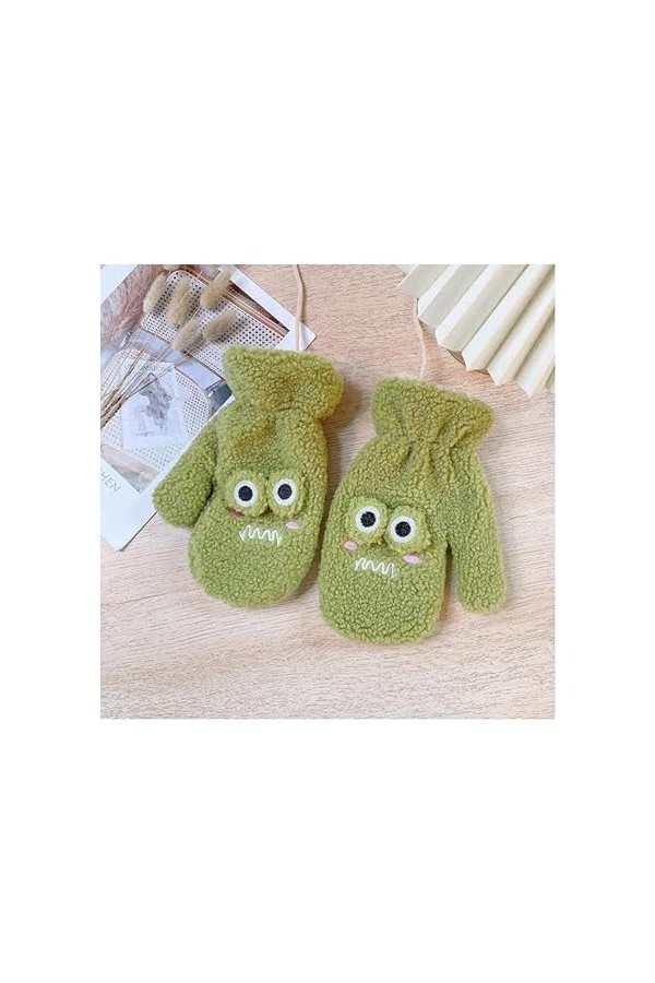 TJOIUY Gants dhiver Gants en Peluche Doux pour Femmes Hiver Chaud épaissir Mitaines sans Doigts Filles étudiant extérieur Pl