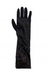 Kocca Gants femme noirs avec paillettes, taille unique