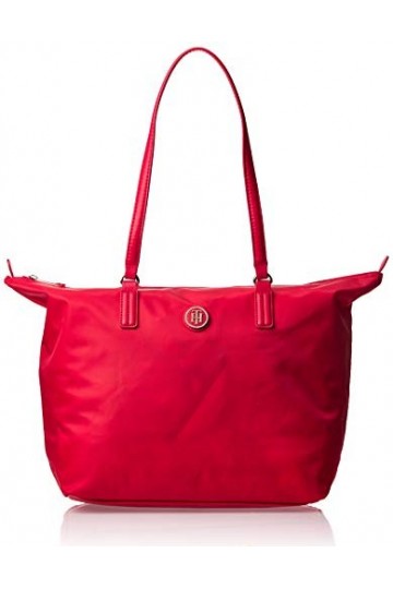 Tommy Hilfiger Poppy Tote, Cabas femme, Rouge Tommy Red , 14x32x47 cm B x H T 