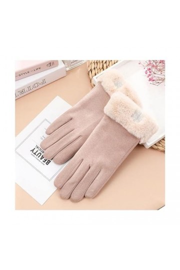 TJOIUY Gants dhiver Femmes Hiver Garder au Chaud écran Tactile Plus Cachemire épaissir Gants Cyclisme Lecteur élégant Arc en