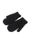 ERICAT Gants en peluche for femmes, garde au chaud, élastiques, doux, mitaines à doigts complets, hiver Color : Black, Size 