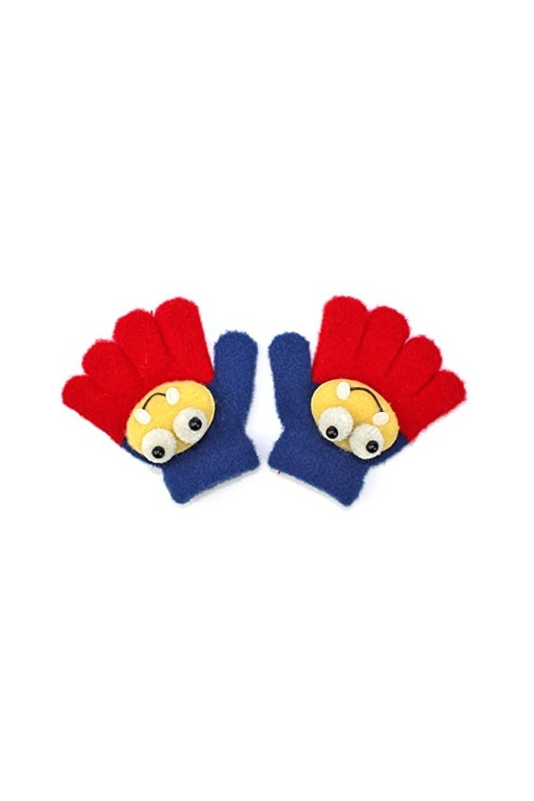 Gants et moufles Gants denfants hiver chauds gants à cinq doigts en plein air jouer douce cachemire mignon dessin animé doux
