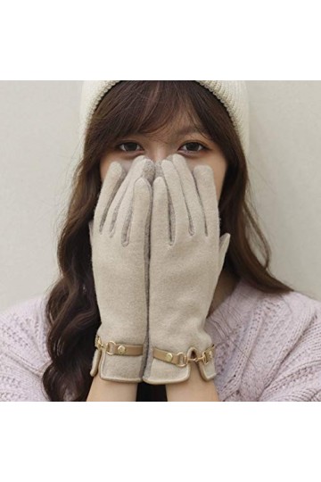 CAILIN Gants Gants Hiver en Laine Imiter Plus Velours épaissie Gants Chauds for Le Cyclisme et la Conduite Gants et moufles 