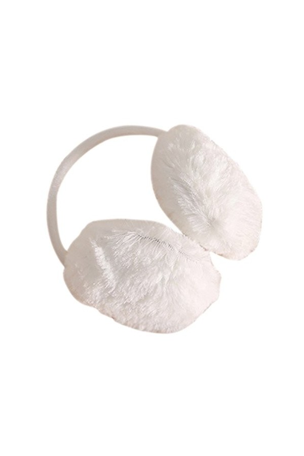 Bodhi2000® Cache-oreilles en fausse fourrure douce et chaude pour lhiver, blanc, taille unique