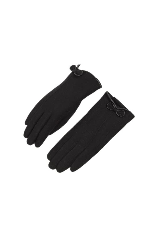 Gants Chauds Pour Femme Gants DAutomne Et DHiver À Écran Tactile Plus Velours Pour Garder Au Chaud Noir 2 Taille Libre