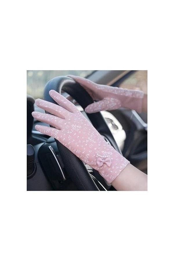 Gants dhiver Gants pour Femmes Gants de Conduite Anti-dérapants Riding Anti-Slip Anti-Skid Butterfly Pattern Sweet Ladylike 