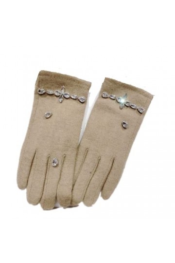 Gants DHiver Gants À Écran Tactile Rembourrés De Style Rétro Automne Et Hiver Pour Femmes Taille Libre Marron