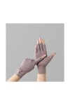 Gants dhiver Dames été Mince sans Doigts Demi-Doigt équitation Conduite antidérapant écran Tactile Anti-Ultraviolet crème So