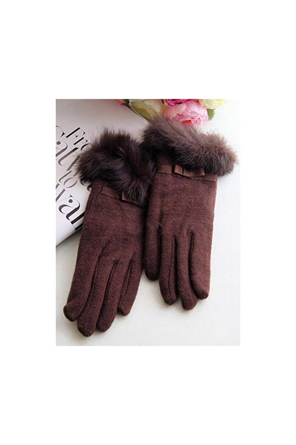 LUOXUEFEI Gants Gants À Écran Tactile pour Femmes&nbsp;&nbsp;&nbsp;Gants De Conduite À&nbsp;Double Doigt Épais Et Chauds pour Femmes dhiver