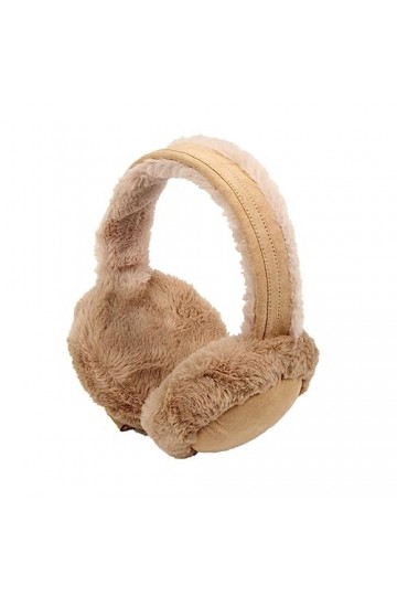 Ruiqas Cache-oreilles pour femme - Cache-oreilles en fourrure chaude, camel, moyen