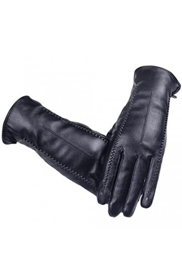 UKKO Gants Dames Gants en Cuir Synthétiques Femmes Automne Et Hiver Thermique Chaud Ganton Femme Ganton