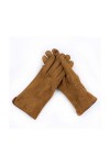 Gants dhiver Femmes Hiver Plus Velours épais Chaud écran Tactile Conduite mitaine Femme Trois Tendons Perle Daim Cuir Sport 