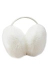JIHUOO Hiver Fausse Fourrure Cache-Oreilles Chauffe-Oreille Protège Oreilles pour Femme Blanc